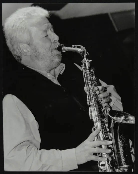 Framed Print : Geoff Simkins playing alto saxophone at The Fairway, Welwyn Garden City, Hertfordshire, 2002 Framed Print : Geoff Simkins playing alto saxophone at The Fairway, Welwyn Garden City, Hertfordshire, 2002