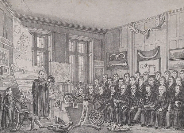 The Geological Lecture Room, Oxford: Dr. William Buckland Lecturing on February 15, 182