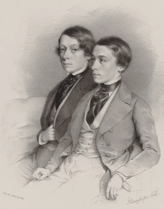 Framed Print : Georg Hellmesberger (1830-1852) and Josef Hellmesberger (1828-1893), 1845 Framed Print : Georg Hellmesberger (1830-1852) and Josef Hellmesberger (1828-1893), 1845