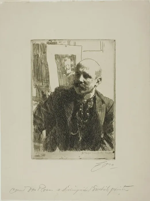 Framed Print : Georg von Rosen, 1893. Creator: Anders Leonard Zorn Framed Print : Georg von Rosen, 1893. Creator: Anders Leonard Zorn