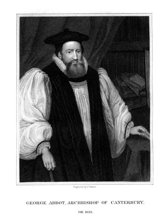 Framed Print : George Abbot, Archbishop of Canterbury, (1826). Artist: J Parker Framed Print : George Abbot, Archbishop of Canterbury, (1826). Artist: J Parker
