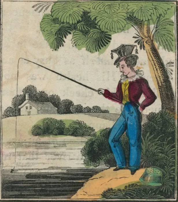 Framed Print : George angling, late 18th-early 19th century. Creator: Unknown Framed Print : George angling, late 18th-early 19th century. Creator: Unknown