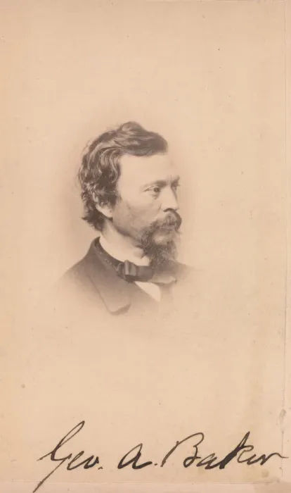 Framed Print : George Augustus Baker, 1860s. Creator: Maurice Stadtfeld Framed Print : George Augustus Baker, 1860s. Creator: Maurice Stadtfeld
