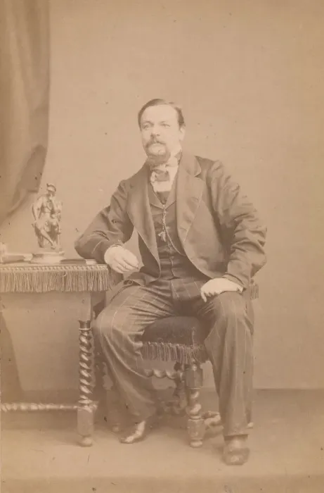 Framed Print : George Augustus Sala, 1860s. Creator: John & Charles Watkins Framed Print : George Augustus Sala, 1860s. Creator: John & Charles Watkins