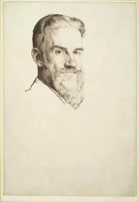 Framed Print : George Bernard Shaw, 1907. Creator: William Strang Framed Print : George Bernard Shaw, 1907. Creator: William Strang