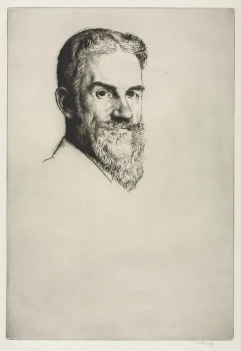 Framed Print : George Bernard Shaw, 1907. Creator: William Strang (British, 1859-1921) Framed Print : George Bernard Shaw, 1907. Creator: William Strang (British, 1859-1921)