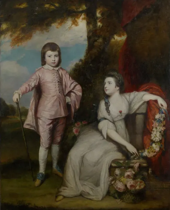 Framed Print : George Capel, Viscount Malden (1757-1839), and Lady Elizabeth Capel (1755-1834), 1768 Framed Print : George Capel, Viscount Malden (1757-1839), and Lady Elizabeth Capel (1755-1834), 1768