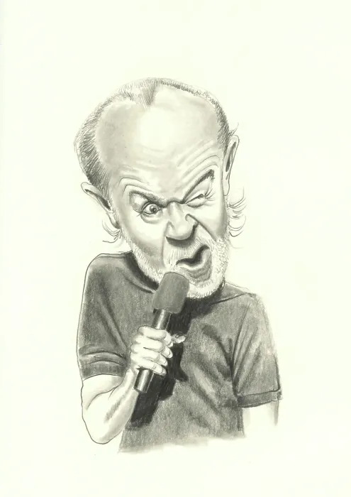Framed Print : George Carlin. Creator: Dan Springer Framed Print : George Carlin. Creator: Dan Springer
