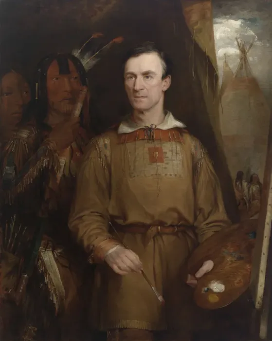 Framed Print : George Catlin, 1849. Creator: William Fisk Framed Print : George Catlin, 1849. Creator: William Fisk