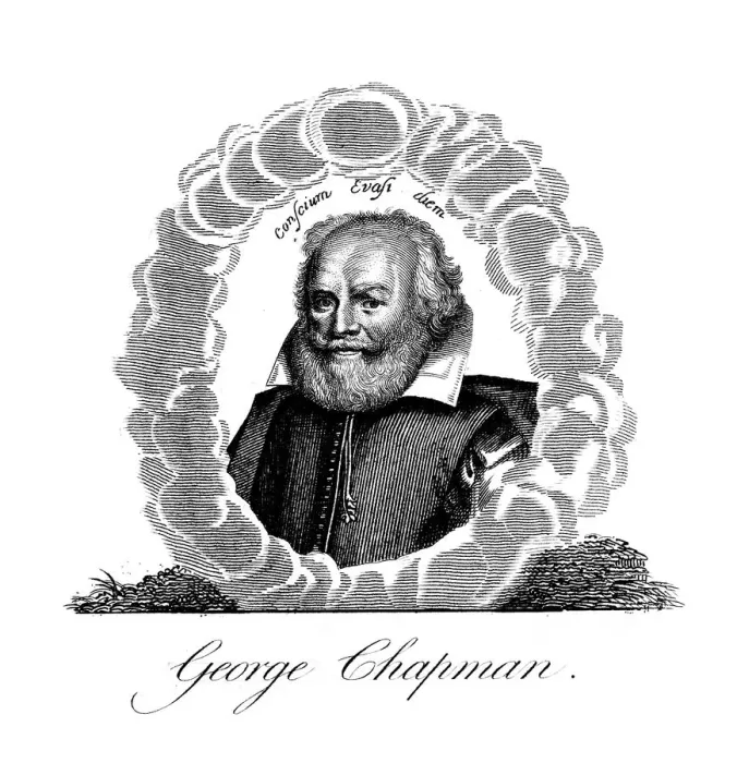 Framed Print : George Chapman, English dramatist, translator, poet and classical scholar, (19th century)