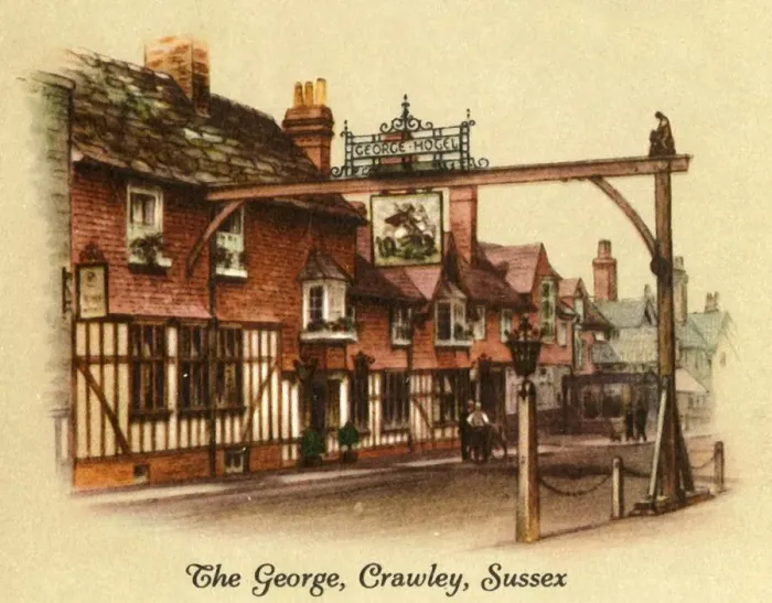 Framed Print : The George, Crawley, Sussex, 1936. Creator: Unknown Framed Print : The George, Crawley, Sussex, 1936. Creator: Unknown