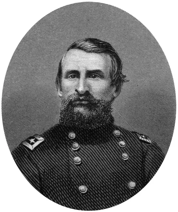 Framed Print : George Crook, Union Army general, 1862-1867. Artist: J Rogers Framed Print : George Crook, Union Army general, 1862-1867. Artist: J Rogers