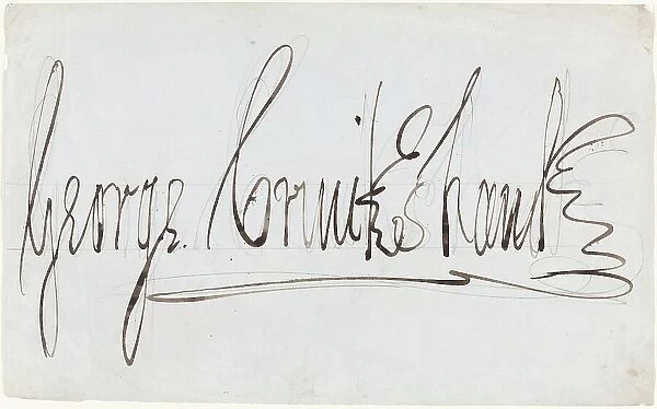 George Cruikshank (decorative signature). Creator: George Cruikshank