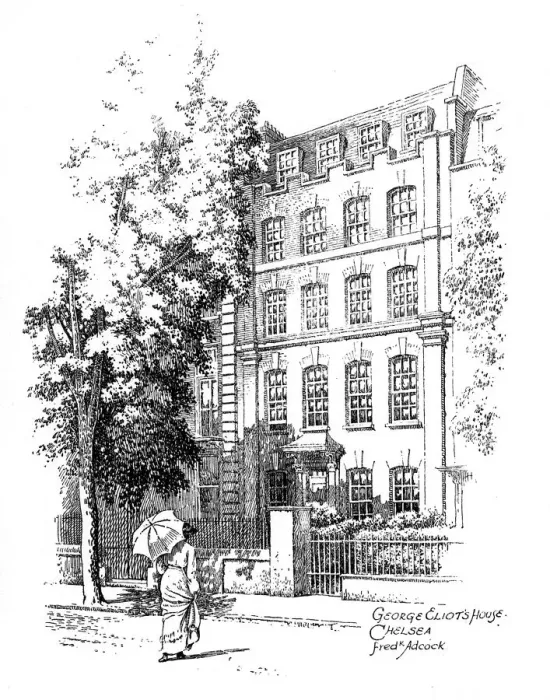 Framed Print : George Eliots house, Chelsea, London, 1912. Artist: Frederick Adcock Framed Print : George Eliots house, Chelsea, London, 1912. Artist: Frederick Adcock