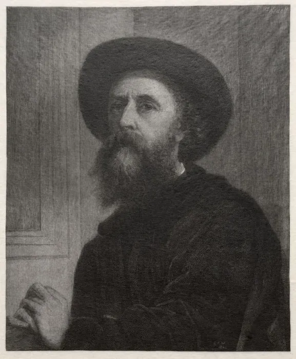Framed Print : George Frederick Watts, 1887. Creator: Gustav Kruell (American, 1843-1907) Framed Print : George Frederick Watts, 1887. Creator: Gustav Kruell (American, 1843-1907)