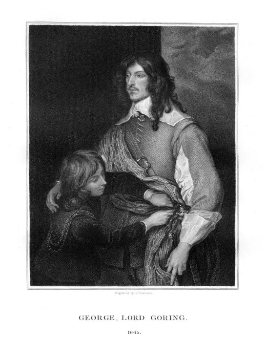 Framed Print : George Goring, Lord Goring, English Royalist soldier, (1827). Artist: J Thomson