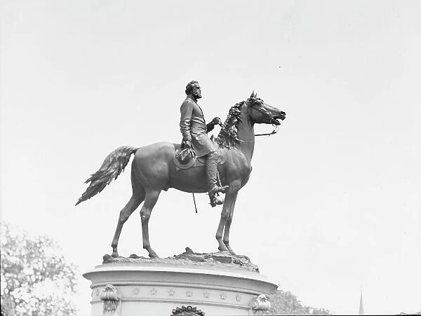 George H. Thomas - Equestrian statues in Washington, D.C. between 1911 and 1942. Creator: Arnold Genthe