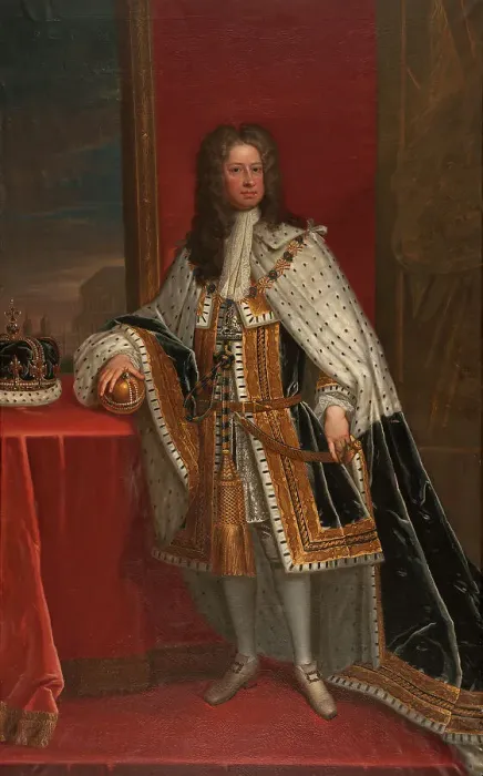 Framed Print : George I, 1660-1727, King of England, Elector of Hanover, late 17th-early 18th century. Creator: School of Godfrey Kneller Framed Print : George I, 1660-1727, King of England, Elector of Hanover, late 17th-early 18th century. Creator: School of Godfrey Kneller