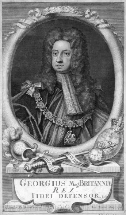 Framed Print : George I, King of Great Britain, 18th century. Artist: George Vertue Framed Print : George I, King of Great Britain, 18th century. Artist: George Vertue