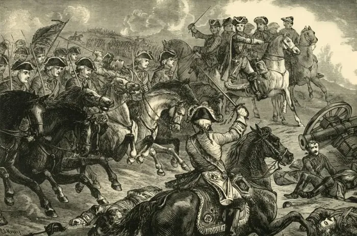Framed Print : George II, at the Battle of Dettingen, (27 June 1743), 1890. Creator: Unknown Framed Print : George II, at the Battle of Dettingen, (27 June 1743), 1890. Creator: Unknown