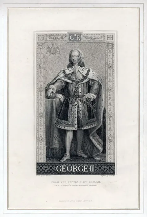 Framed Print : George II of Great Britain. Artist: T Brown Framed Print : George II of Great Britain. Artist: T Brown