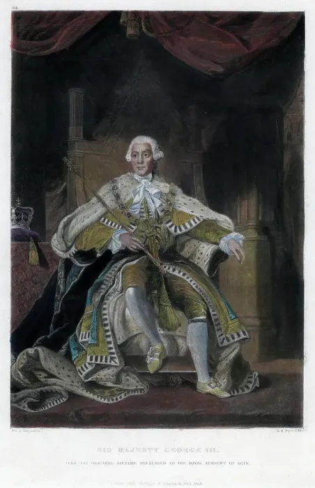 Framed Print : George III, King of Great Britain and Ireland, (1836). Artist: Samuel William Reynolds Framed Print : George III, King of Great Britain and Ireland, (1836). Artist: Samuel William Reynolds
