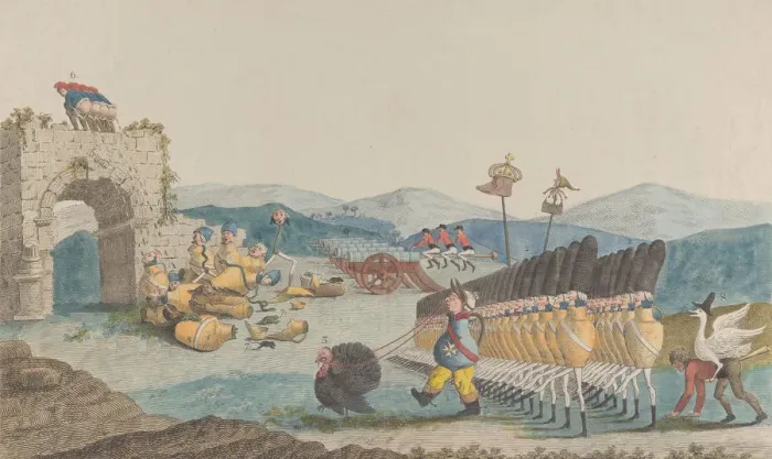 Framed Print : George III Leading an Army of Jugs, 1794. Creator: Unknown Framed Print : George III Leading an Army of Jugs, 1794. Creator: Unknown