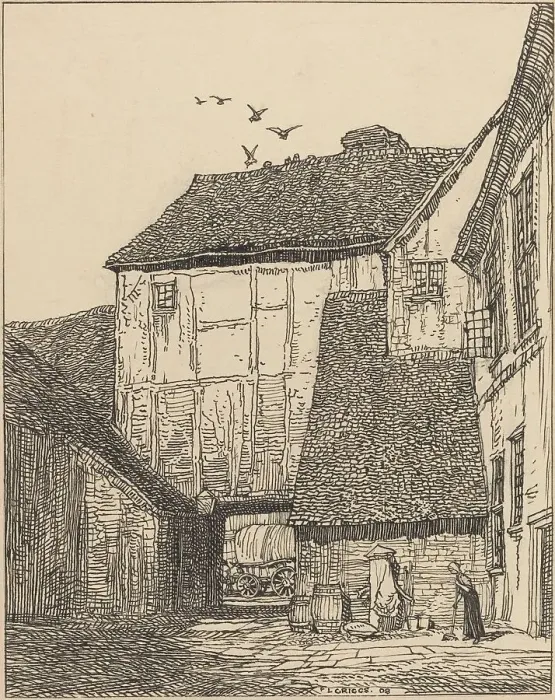 Framed Print : The George Inn, Beaconsfield, 1908. Creator: Frederick Landseer Maur Griggs