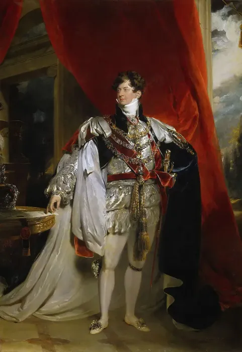 Framed Print : George IV (1762-1830). King of the United Kingdom, in his Coronation Robes, 1816. Creator: Lawrence, Sir Thomas (1769-1830) Framed Print : George IV (1762-1830). King of the United Kingdom, in his Coronation Robes, 1816. Creator: Lawrence, Sir Thomas (1769-1830)