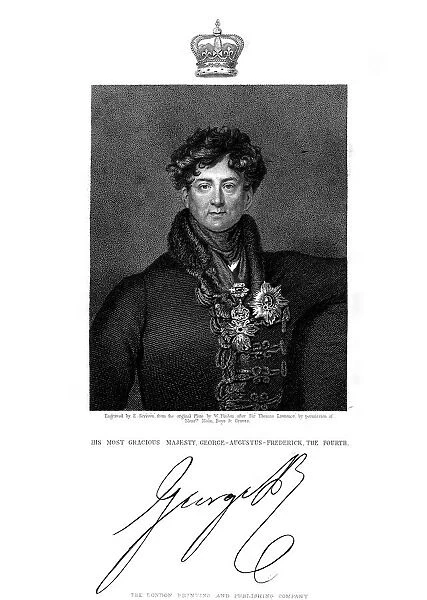 George IV, King of Great Britain and Ireland and of Hanover, 19th century. Artist: E Scriven