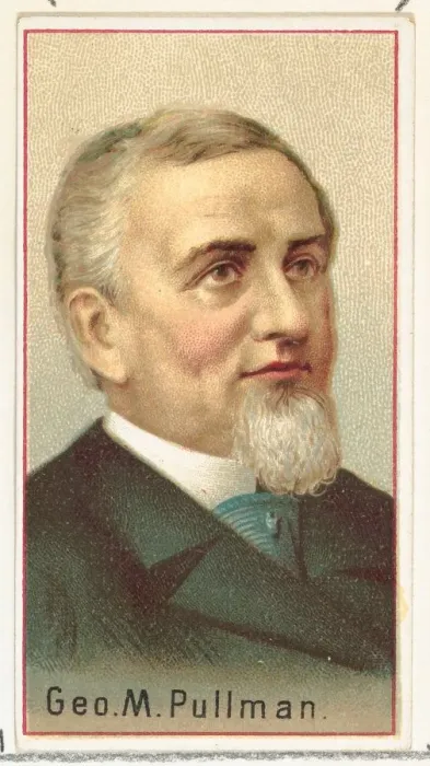 Framed Print : George M. Pullman, printers sample for the Worlds Inventors souvenir album (A25 Framed Print : George M. Pullman, printers sample for the Worlds Inventors souvenir album (A25