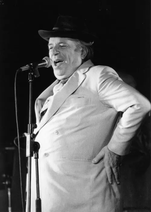 Framed Print : George Melly, Soho Jazz Festival, London, 1993. Creator: Brian Foskett Framed Print : George Melly, Soho Jazz Festival, London, 1993. Creator: Brian Foskett