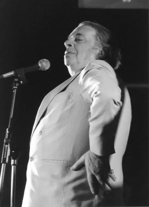 Framed Print : George Melly, Soho Jazz Festival, London, 1993. Creator: Brian Foskett Framed Print : George Melly, Soho Jazz Festival, London, 1993. Creator: Brian Foskett