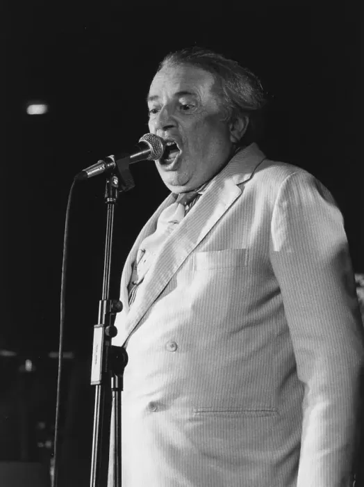 Framed Print : George Melly, Soho Jazz Festival, London, 1993. Creator: Brian Foskett Framed Print : George Melly, Soho Jazz Festival, London, 1993. Creator: Brian Foskett