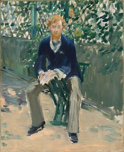 George Moore in the Artists Garden, c. 1879. Creator: Edouard Manet