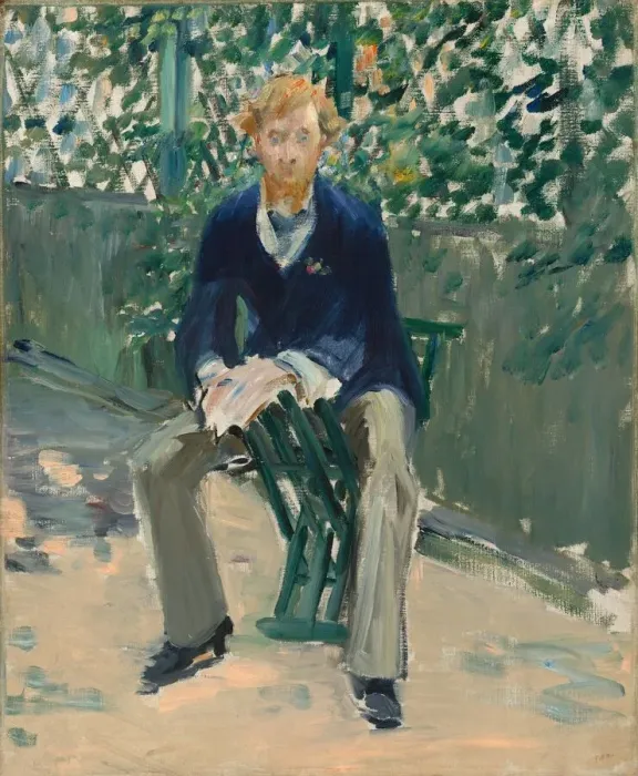 Framed Print : George Moore in the Artists Garden, c. 1879. Creator: Edouard Manet Framed Print : George Moore in the Artists Garden, c. 1879. Creator: Edouard Manet