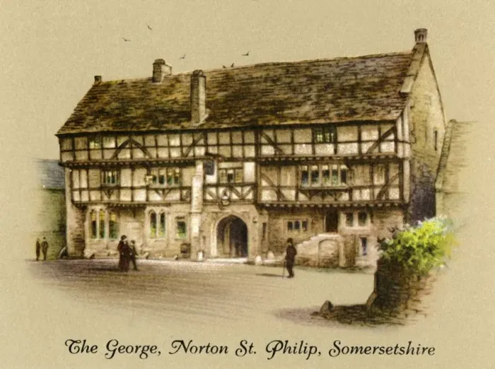 Framed Print : The George, Norton St. Philip, Somersetshire, 1936. Creator: Unknown Framed Print : The George, Norton St. Philip, Somersetshire, 1936. Creator: Unknown