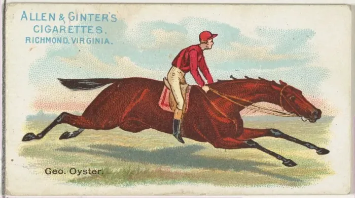 Framed Print : George Oyster, from The Worlds Racers series (N32) for Allen & Ginter Cigarettes Framed Print : George Oyster, from The Worlds Racers series (N32) for Allen & Ginter Cigarettes