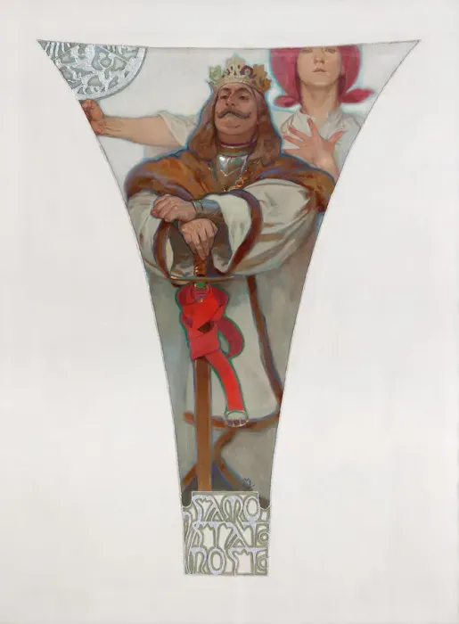 Framed Print : George of Podebrady, 1911. Artist: Mucha, Alfons Marie (1860-1939)