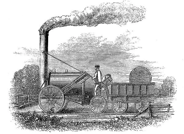 George Stephensons locomotive Rocket, 1829 (1859)