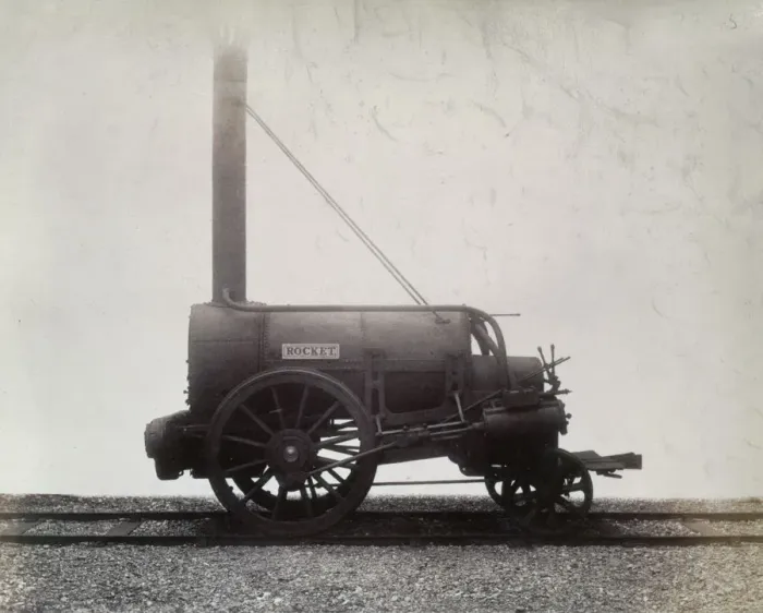 Framed Print : George Stephensons Rocket, c1905 Framed Print : George Stephensons Rocket, c1905