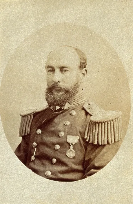 Framed Print : George Strong Nares, c1880s. Creator: Unknown Framed Print : George Strong Nares, c1880s. Creator: Unknown