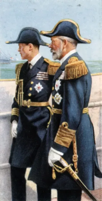 Framed Print : George V and the Prince of Wales reviewing the Fleet, July 26th, 1924, (c1935) Framed Print : George V and the Prince of Wales reviewing the Fleet, July 26th, 1924, (c1935)