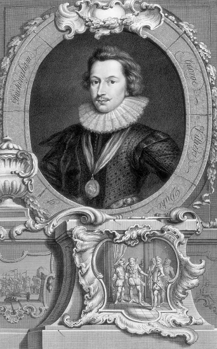 Framed Print : George Villiers, 1st Duke of Buckingham, c1743-c1751. Creator: Jacobus Houbraken Framed Print : George Villiers, 1st Duke of Buckingham, c1743-c1751. Creator: Jacobus Houbraken