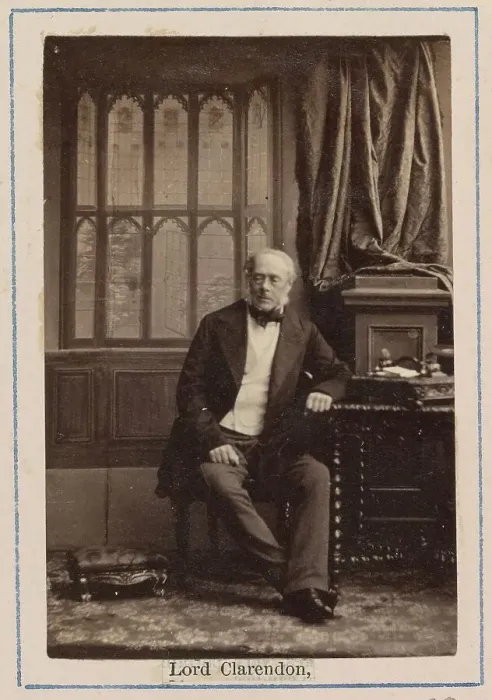 Framed Print : George Villiers, 4th Earl of Clarendon, about 1860. Creator: Camille Silvy Framed Print : George Villiers, 4th Earl of Clarendon, about 1860. Creator: Camille Silvy