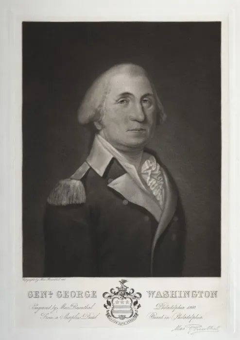 Framed Print : George Washington, 1900. Creator: Max Rosenthal (American, 1833-1918)