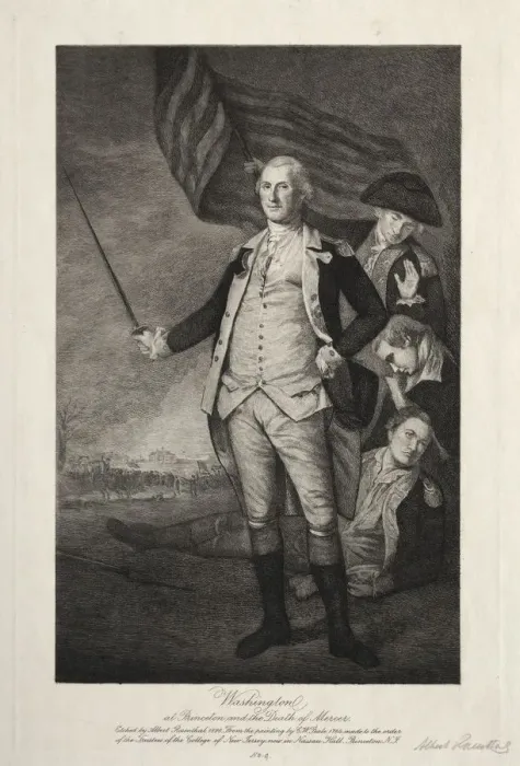 Framed Print : George Washington at Princeton, 1898. Creator: Albert Rosenthal (American, 1863-1939) Framed Print : George Washington at Princeton, 1898. Creator: Albert Rosenthal (American, 1863-1939)
