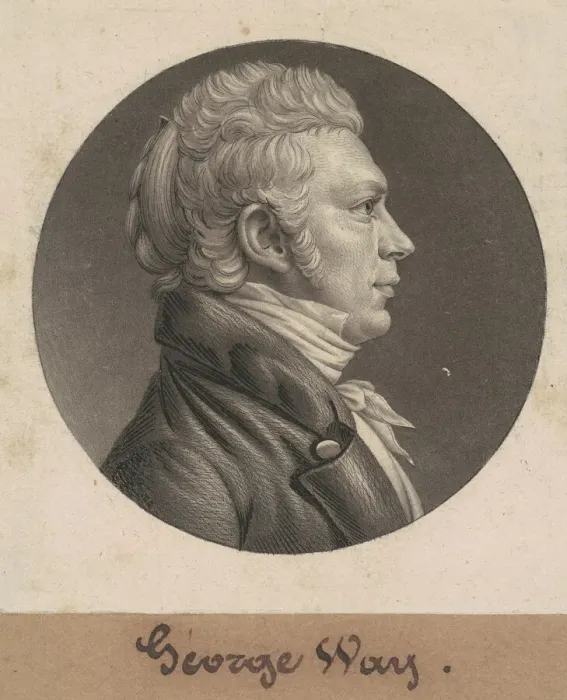 Framed Print : George Way, 1807. Creator: Charles Balthazar Julien Fevret de Saint-Memin Framed Print : George Way, 1807. Creator: Charles Balthazar Julien Fevret de Saint-Memin