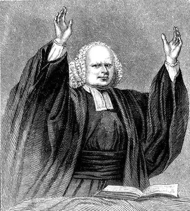 Framed Print : George Whitefield preaching, c1760 (c1850) Framed Print : George Whitefield preaching, c1760 (c1850)