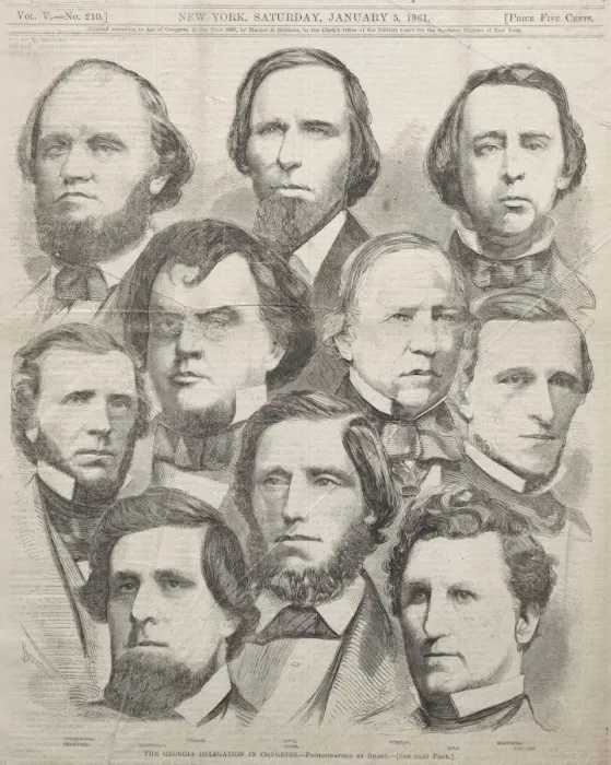 Framed Print : The Georgia Delegation in Congress, 1861. Creator: Winslow Homer (American, 1836-1910) Framed Print : The Georgia Delegation in Congress, 1861. Creator: Winslow Homer (American, 1836-1910)